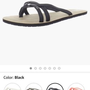 Volcom women's lookout sandal black, size 6